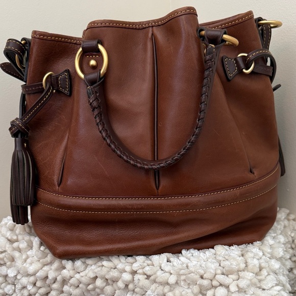 Dooney & Bourke Chestnut Leather Buckley Bag - Picture 3 of 11